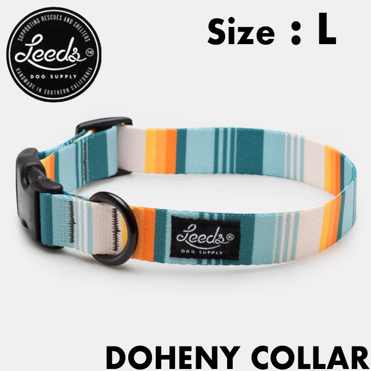 首輪 犬用 Leeds Dog Supply リーズドッグサプライ DOHENY COLLAR Lサイズ BRAND,Leeds Dog