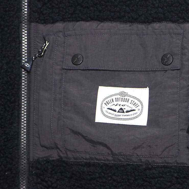 ������̵���ۥ�����ѥ��㥱�å� POLeR �ݡ��顼 JACQUARD SHERPA JACKET 243MCV0022 BLK ��������Ź������