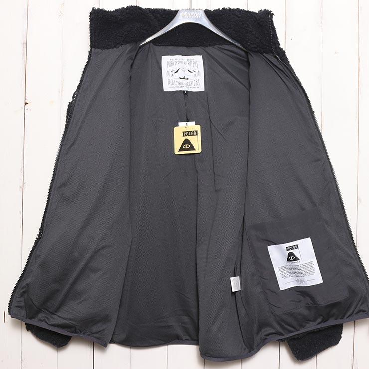 ������̵���ۥ�����ѥ��㥱�å� POLeR �ݡ��顼 JACQUARD SHERPA JACKET 243MCV0022 BLK ��������Ź������