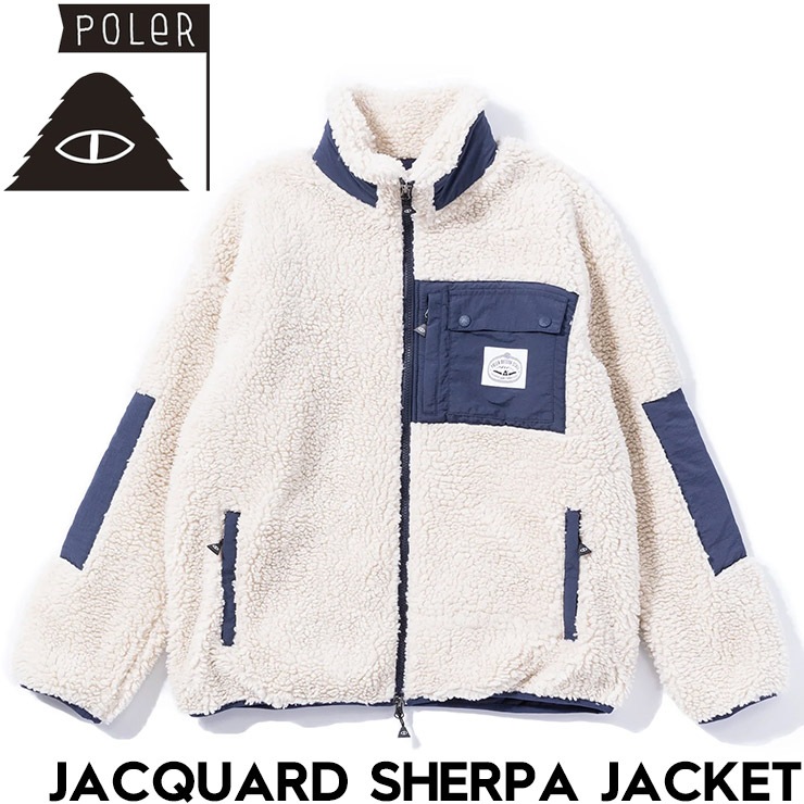������̵���ۥ�����ѥ��㥱�å� POLeR �ݡ��顼 JACQUARD SHERPA JACKET 243MCV0022 BEG ��������Ź������