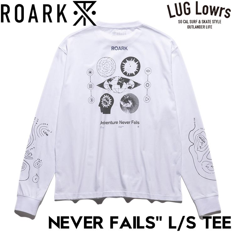 ROARK �������� NEVER FAILS L/S TEE ĹµT����� ����T ��� ��ǥ����� ���åȥ�100% RLTJ1200-WHT ��������Ź������