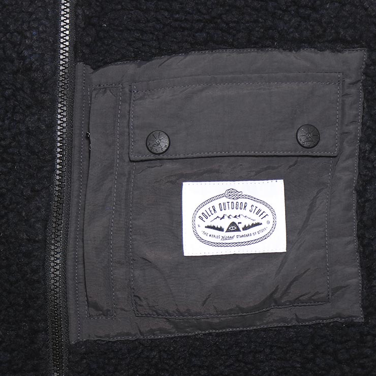 ������̵���ۥ�����ѥ٥��� POLeR �ݡ��顼 JACQUARD SHERPA VEST 243MCV0023 BLK ��������Ź������