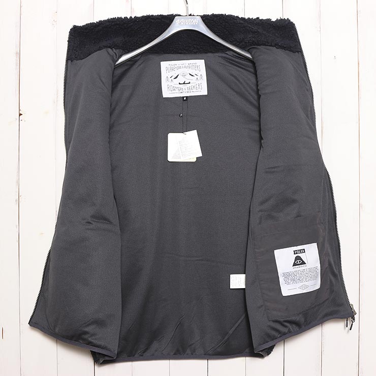 ������̵���ۥ�����ѥ٥��� POLeR �ݡ��顼 JACQUARD SHERPA VEST 243MCV0023 BLK ��������Ź������