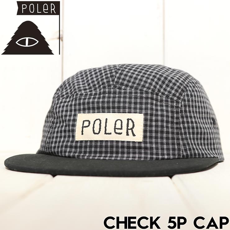 ̵˹ ȥåץå  POLeR ݡ顼 CHECK 5P CAP 251MCV0099 GRY Ź