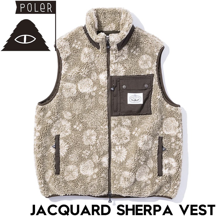 ������ѥ٥��� POLeR �ݡ��顼 JACQUARD SHERPA VEST 243MCV0023 BLK ��������Ź������