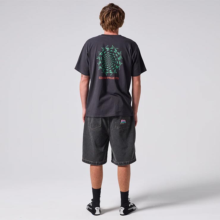 Rivvia PROJECTS ��������ץ��������� ��� T����� Ⱦµ �ץ���T����� ���åȥ�T����� DIMENSION T-SHIRT PIGMENT BLACK RTE-26113 ��������Ź������
