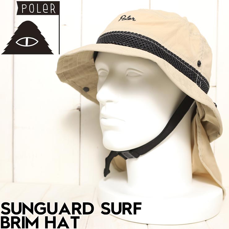̵˹ եϥå 󥬡դ POLeR ݡ顼 SUNGUARD SURF BRIM HAT 251MCV0152 BEG Ź