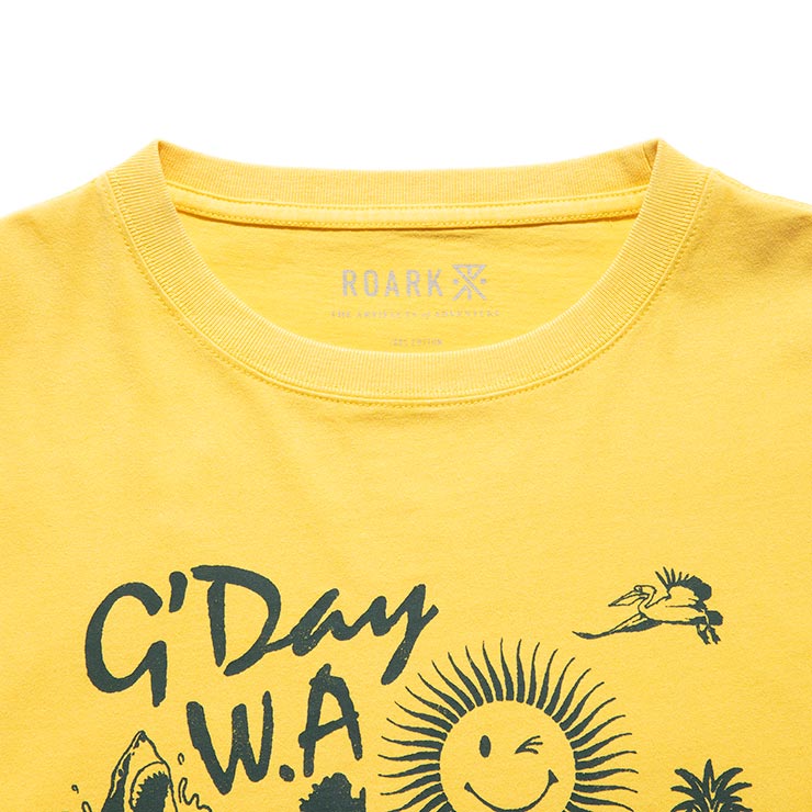 ̵ȾµT ߥɥ륦 THE ROARK REVIVAL ХХ GDAY W.A. S/S TEE RTJM1120-YLW 25SU Ź