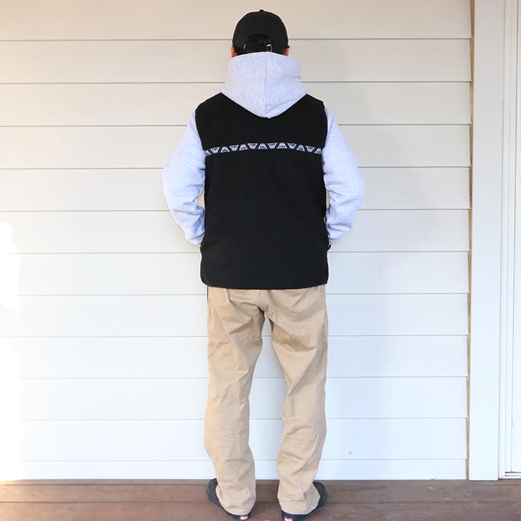 POLeR �ݡ��顼 JACQUARD SHERPA NO COLLAR VEST �ե꡼���٥��� ������ѥ٥��� ��˥��å��� �����ȥɥ� �ɴ� ���� 253MCV0019 BLK ��������Ź������