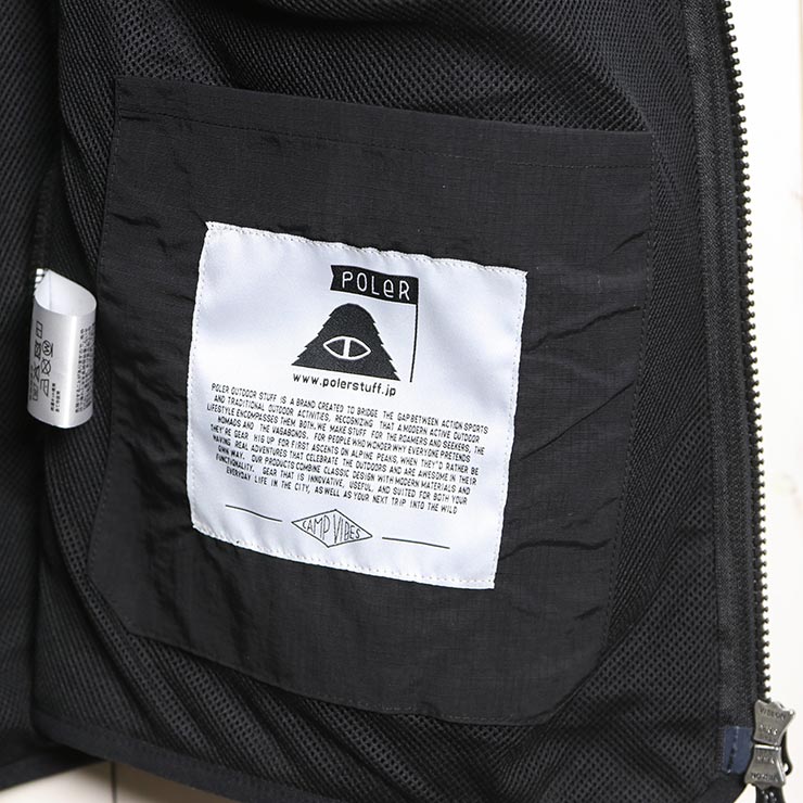 POLeR �ݡ��顼 JACQUARD SHERPA NO COLLAR VEST �ե꡼���٥��� ������ѥ٥��� ��˥��å��� �����ȥɥ� �ɴ� ���� 253MCV0019 BLK ��������Ź������