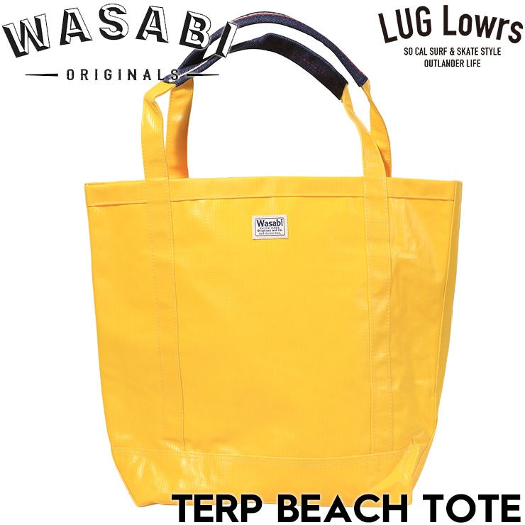 WASABI Originals �掠�� �ȡ��ȥХå� ��� ��ǥ����� �ɿ�Хå� PVC�Хå� �����ȥɥ��Хå� �ӡ����Хå� ����åԥ󥰥Хå� TERP TOTE BAG YELLOW ��������Ź������