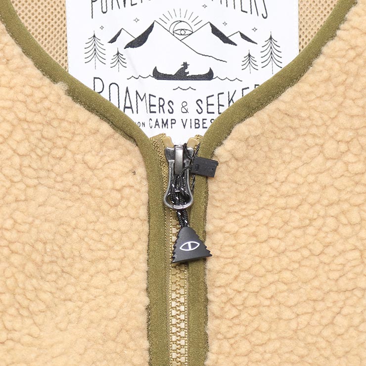 POLeR �ݡ��顼 JACQUARD SHERPA NO COLLAR VEST �ե꡼���٥��� ������ѥ٥��� ��˥��å��� �����ȥɥ� �ɴ� ���� 253MCV0019 BEG ��������Ź������