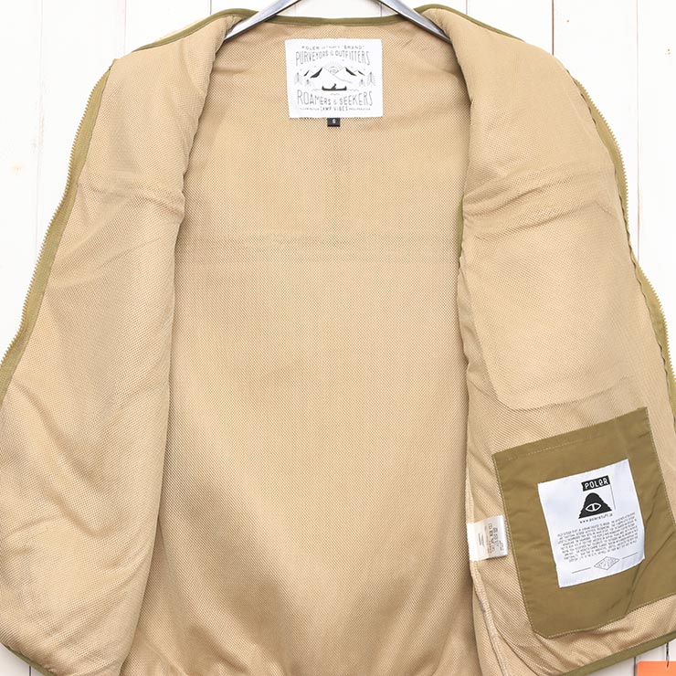 POLeR �ݡ��顼 JACQUARD SHERPA NO COLLAR VEST �ե꡼���٥��� ������ѥ٥��� ��˥��å��� �����ȥɥ� �ɴ� ���� 253MCV0019 BEG ��������Ź������