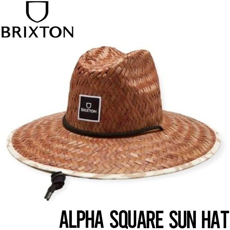 ������̵���ۥ��ȥ����ϥå� �����˹�� BRIXTON �֥ꥯ���ȥ� ALPHA SQUARE SUN HAT 11323 TOFEEE OFF WHITE