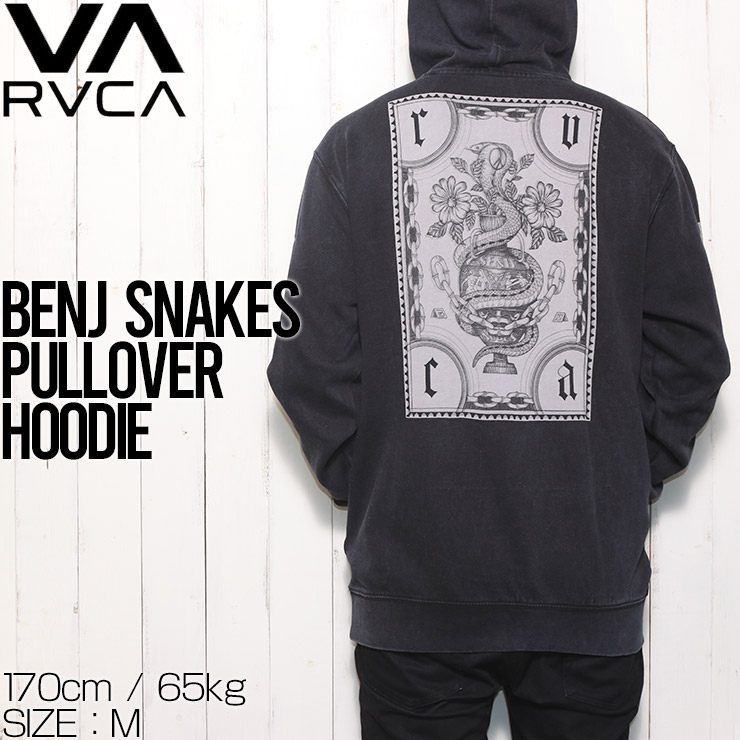 ������̵���ۥץ륪���С��ѡ����� �ա��ǥ� RVCA �롼�� BENJ SNAKES PULLOVER HOODIE AVYSF00101