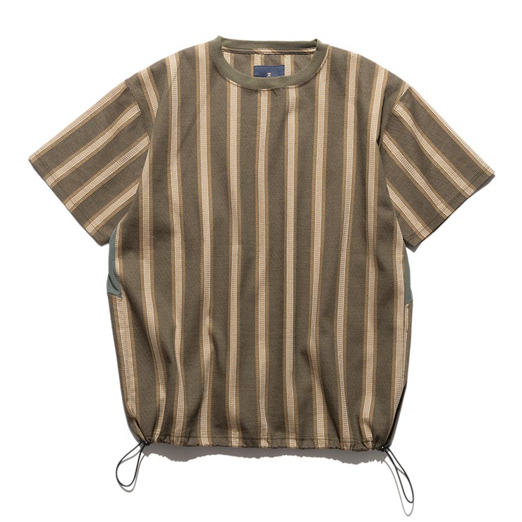 ̵ȾµT 㥬 THE ROARK REVIVAL ХХ VERTICAL STRIPE JACQUARD TEE RTJQ1120-ARM 25SU Ź