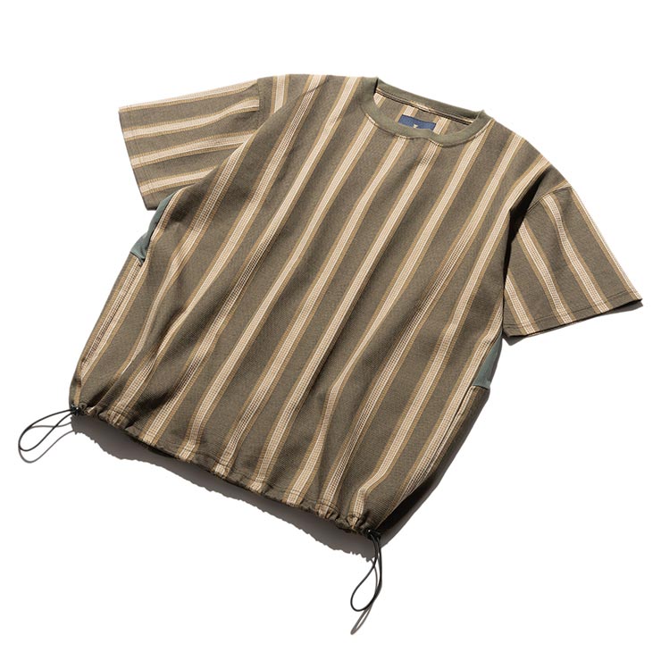 ̵ȾµT 㥬 THE ROARK REVIVAL ХХ VERTICAL STRIPE JACQUARD TEE RTJQ1120-ARM 25SU Ź