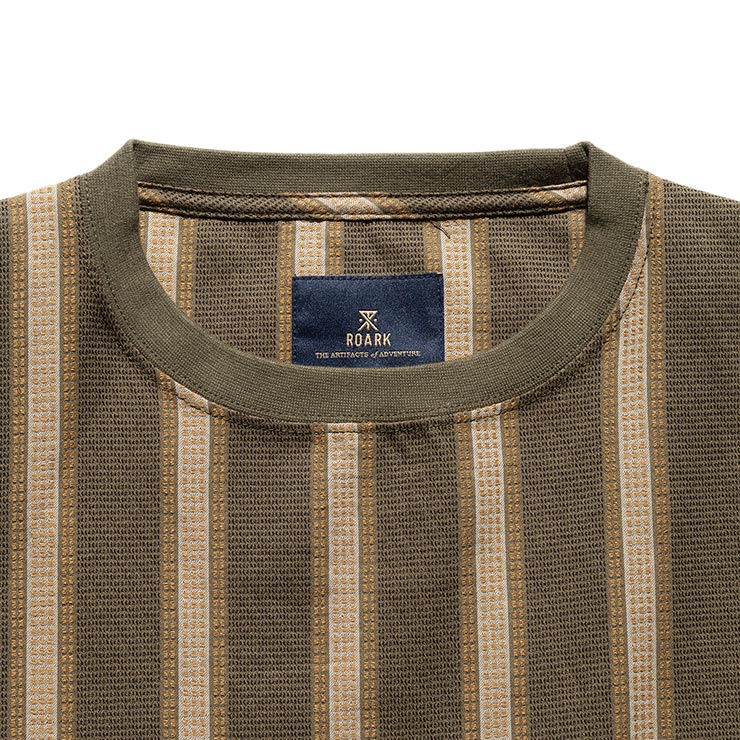 ̵ȾµT 㥬 THE ROARK REVIVAL ХХ VERTICAL STRIPE JACQUARD TEE RTJQ1120-ARM 25SU Ź