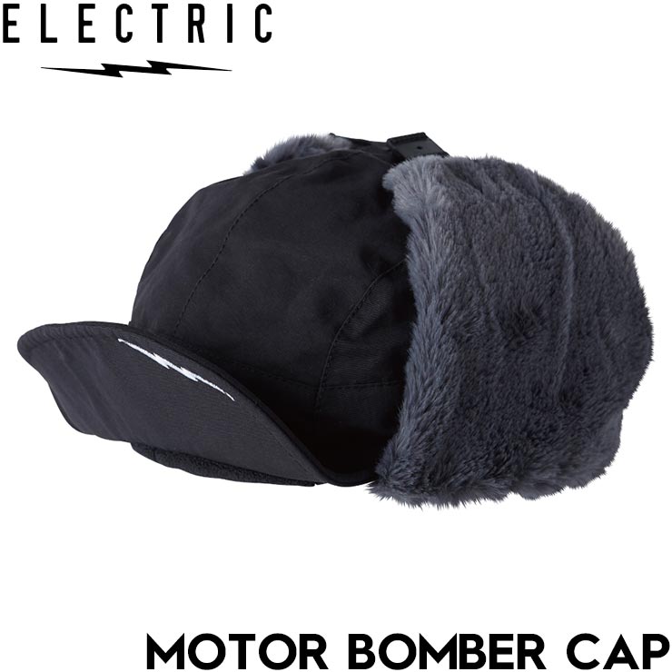 ������̵����˹�� �������դ�����å� ���䡼�ե�å� ELECTRIC ���쥯�ȥ�å� MOTOR BOMBER CAP E24FC17 BLK ��������Ź������