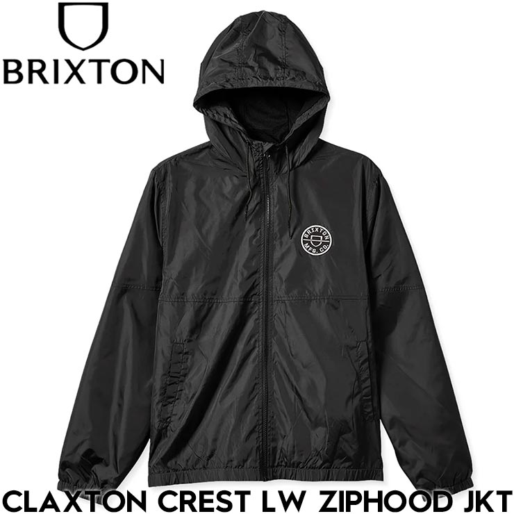 BRIXTON ֥ꥯȥ CLAXTON CREST LW ZIPHOOD JKT ʥ󥸥㥱å åץåץ㥱å 03292 BLACK / BLACK Ź