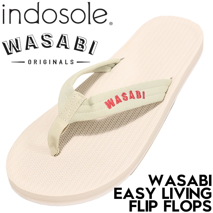 indosole ����ɥ����� WASABI Originals �掠�� ����� ������� ��� �ӡ���������� �ȥ󥰥������ �ꥵ�����륿���䥽���� WASABI EASY LIVING FLIP FLOPS Sea Solt ��������Ź������