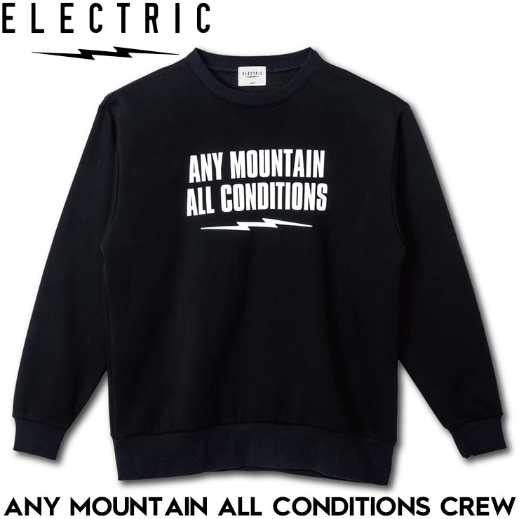 ELECTRIC ���쥯�ȥ�å� ANY MOUNTAIN ALL CONDITIONS CREW �������åȥȥ졼�ʡ� ���롼�ͥå� E25FU11 BLK ��������Ź������