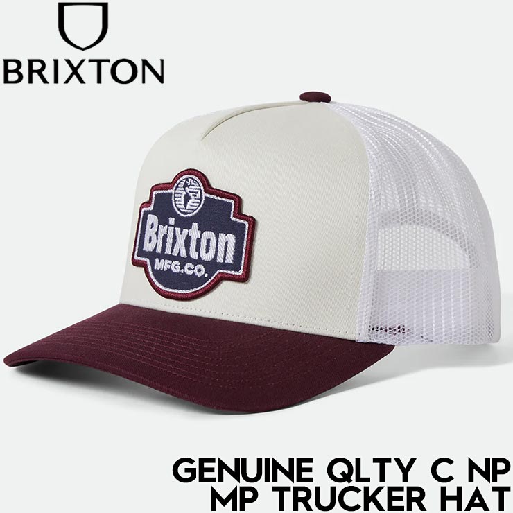 BRIXTON �֥ꥯ���ȥ� GENUINE QLTY C NP MP TRUCKER HAT - OFF WHITE/PORT ��å��奭��å� ˹�� 11899 25HO ��������Ź������