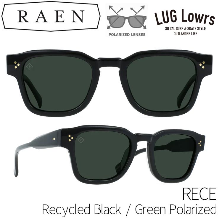 RAEN Optics �졼�� �쥤�� ���󥰥饹 RECE Recycled Black Green Polarized �и���� �ݥ�������� ��� ��ǥ����� 100U232REC-S762-51 ��������Ź������