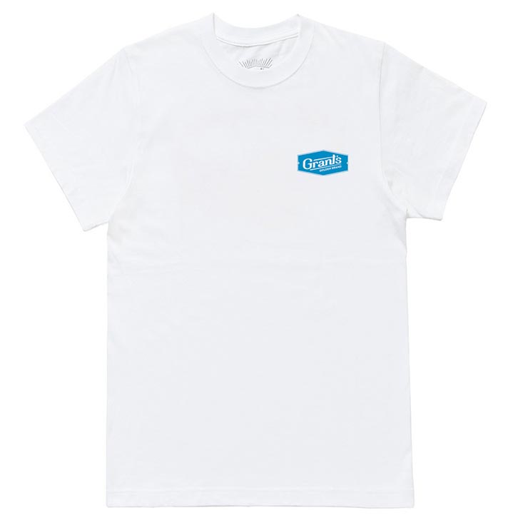 ȾµT����� Grants Golden Brand �����ĥ�����ǥ�֥���  SHIELD S/S TEE WHITE/BLUE ��������Ź������