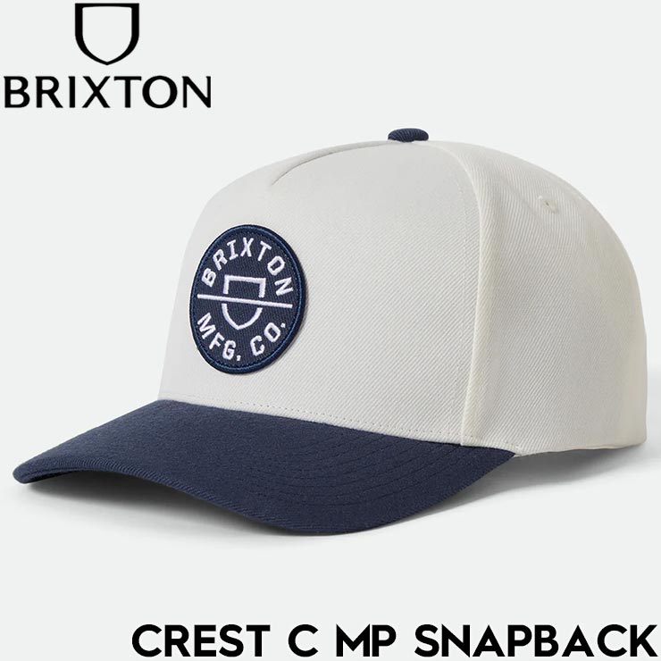 BRIXTON �֥ꥯ���ȥ� CREST C MP SNAPBACK - MOOD INDIGO/OFF WHITE ���ʥåץХå�����å� ˹�� 11001 25HO ��������Ź������