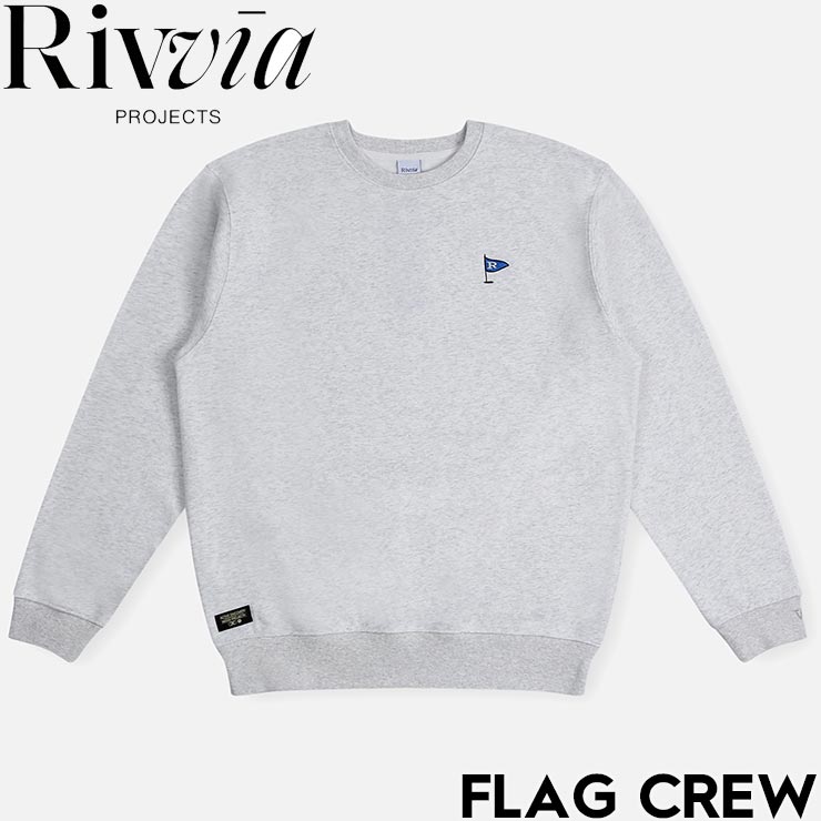 ������̵���ۥ��롼�ͥå� �������å� �ȥ졼�ʡ� Rivvia PROJECTS ��������ץ��������� FLAG CREW FFL-24315 ASH GREY ��������Ź������