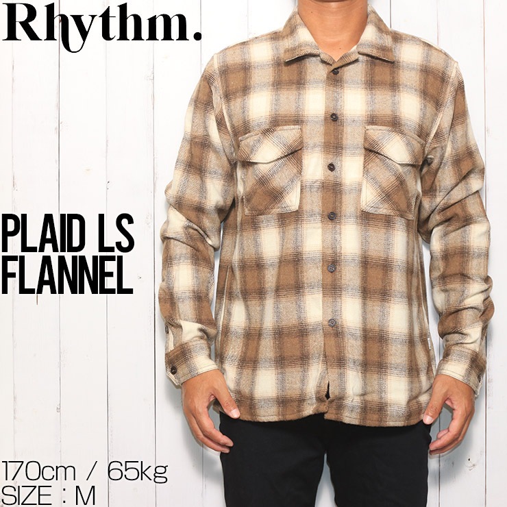 ̵ۥեͥ륷 Ĺµ Rhythm ꥺ PLAID LS FLANNEL SHIRT 0723M-WT03