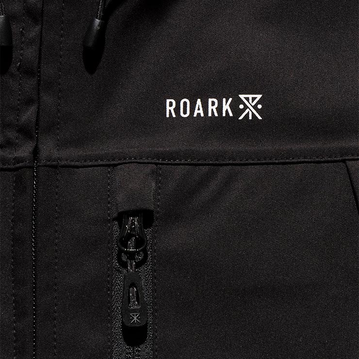 ROARK CARAVAN JACKET BLACK 撥水シェルのディテール