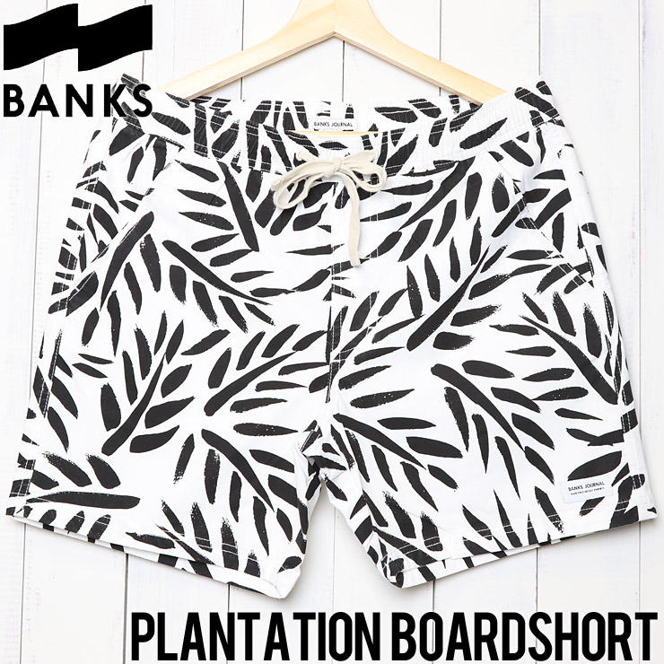 [����å��ݥ����б�] BANKS �Х󥯥� PLANTATION BOARDSHORT �ܡ��ɥ��硼�� BS0179