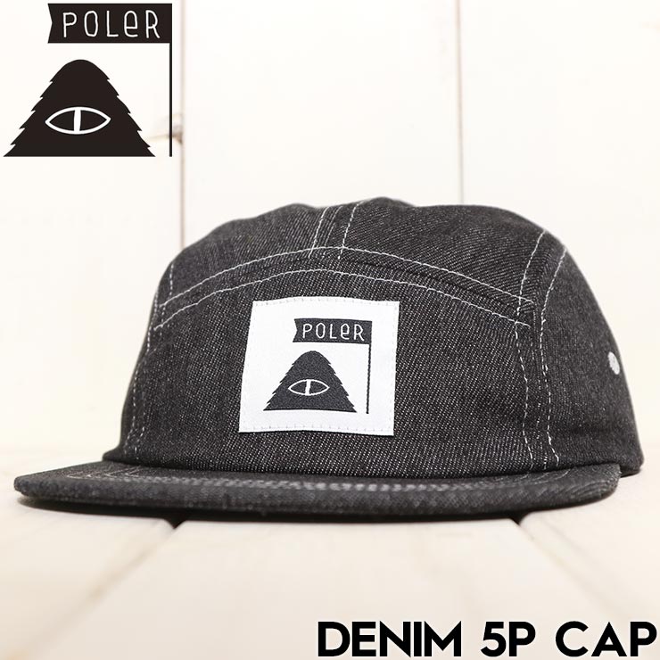������̵����˹�� ���ȥ�åץ���å�  POLeR �ݡ��顼 DENIM 5P CAP 251MCV0086 BLK ��������Ź������
