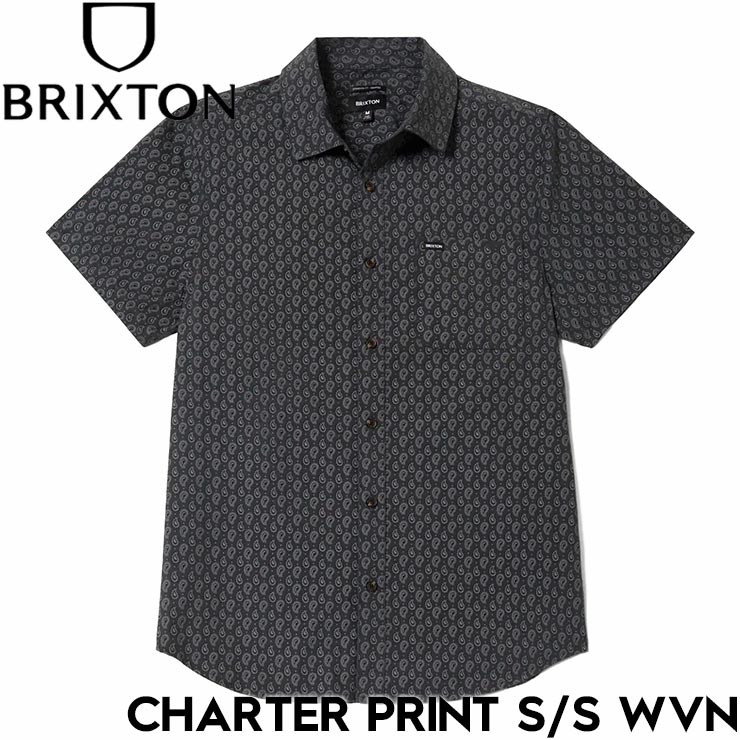 Ⱦµ BRIXTON ֥ꥯȥ CHARTER PRINT S/S WVN 01218 WHDBP Ź