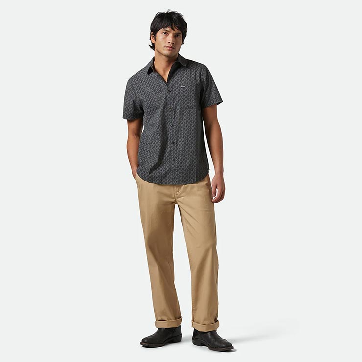 Ⱦµ BRIXTON ֥ꥯȥ CHARTER PRINT S/S WVN 01218 WHDBP Ź