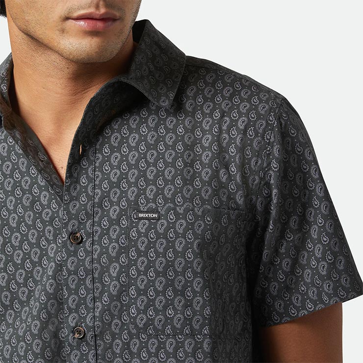 Ⱦµ BRIXTON ֥ꥯȥ CHARTER PRINT S/S WVN 01218 WHDBP Ź