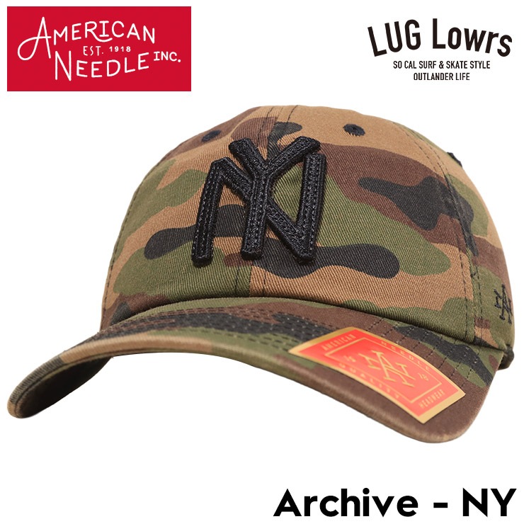 AMERICAN NEEDLE ����ꥫ��ˡ��ɥ� ����å� ��� ��ǥ����� �١����ܡ��륭��å� 6�ѥͥ륭��å� �����֥Х����� �ɽ�����å� NY SMU674H-NBY CAMO ��������Ź������
