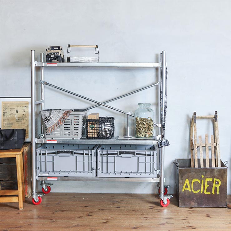 ������̵���ۼ�Ǽ����ƥ� ��������ȥꥢ�� �ե�����֥륯�졼��  POST GENERAL �ݥ��ȥ����ͥ�� FOLDABLE CRATE 982540023 ��������Ź������