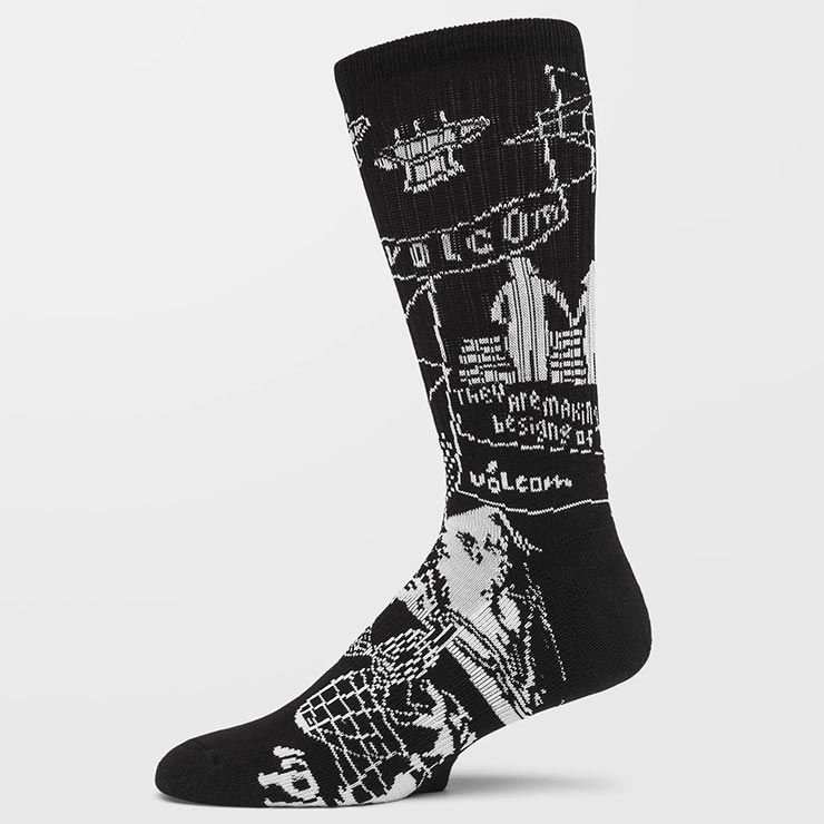 ������̵���ۥ��å��� ���� VOLCOM �ܥ륳�� STONEY SHRED SOCKS ���å��� ���� D6322401 WHT ��������Ź������