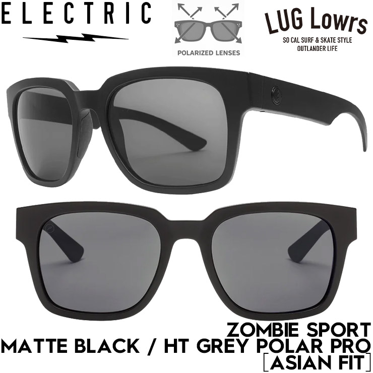 ELECTRIC ���쥯�ȥ�å� ZOMBIE SPORT - MATTE BLACK / HT GREY POLAR PRO ��ASIAN FIT�ϥ��󥰥饹 �ޥåȥ֥�å� �и���� ��� ��ǥ����� ��������ե��å� ��������Ź������