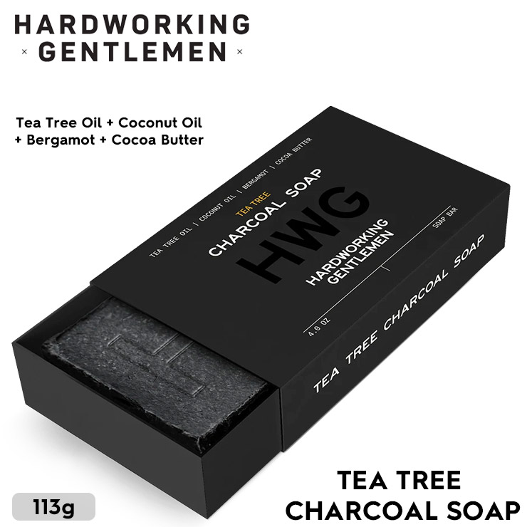 и Ф  ˥å HARDWORKING GENTLEMEN ϡɥ󥰥ȥ TEA TREE CHARCOAL SOAP