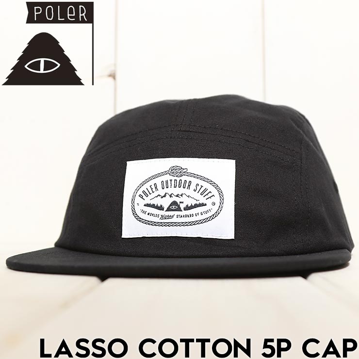 ������̵����˹�� ���ȥ�åץ���å�  POLeR �ݡ��顼 LASSO COTTON 5P CAP 251MCV0095 BLK ��������Ź������