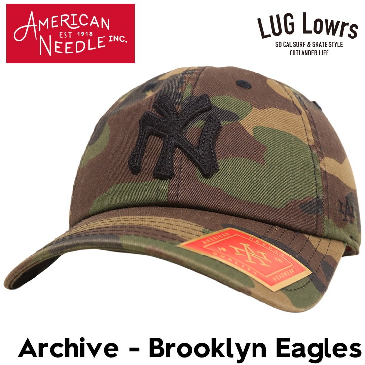 AMERICAN NEEDLE ����ꥫ��ˡ��ɥ� ����å� ��� ��ǥ����� �١����ܡ��륭��å� 6�ѥͥ륭��å� �ɽ�����å� �˥����꡼�� Archive Brooklyn Eagles SMU694B-BEAG CAMO ��������Ź������