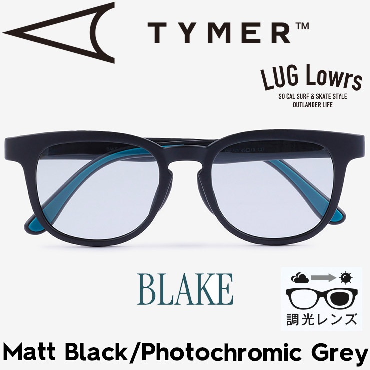 TYMER �����ޡ� ���󥰥饹 ��� ��ǥ����� Ĵ�����󥰥饹 ���ݡ��ĥ��󥰥饹 BLAKE �֥쥤�� Matt Black/Photochromic Grey TY101-MBK-PGY ��������Ź������