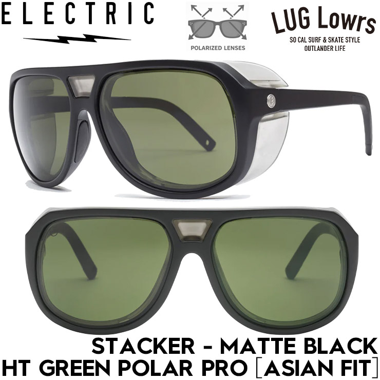 ELECTRIC ���쥯�ȥ�å� STACKER - MATTE BLACK / HT GREEN POLAR PRO ���󥰥饹 �ޥåȥ֥�å� ���꡼��ݥ�������� PRO �и���� ��� ��ǥ����� ST4 ��������Ź������