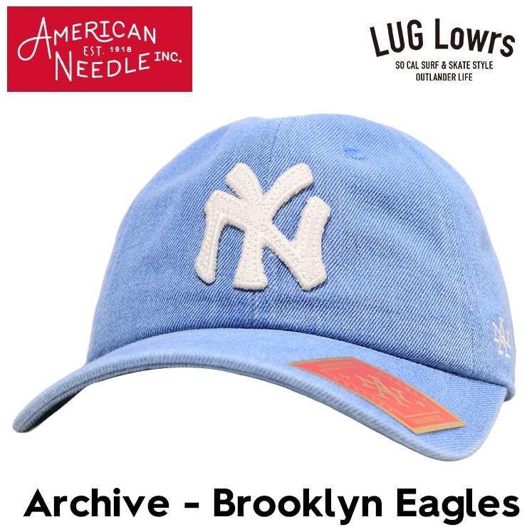 AMERICAN NEEDLE ����ꥫ��ˡ��ɥ� ����å� ��� ��ǥ����� �١����ܡ��륭��å� 6�ѥͥ륭��å� �ɽ�����å� �˥����꡼�� Archive Brooklyn Eagles SMU694B-BEAG LIGHT DENIM ��������Ź������