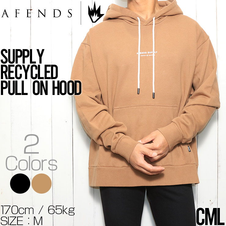 ������̵���� AFENDS ���ե��� SUPPLY RECYCLED PULL ON HOOD �ץ륪���С��ѡ����� �ա��ǥ� M214515