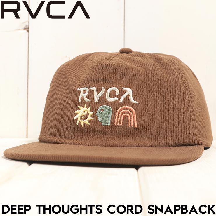 RVCA 롼 DEEP THOUGHTS CORD SNAPBACK ʥåץХåå ˹ BF042989 Ź